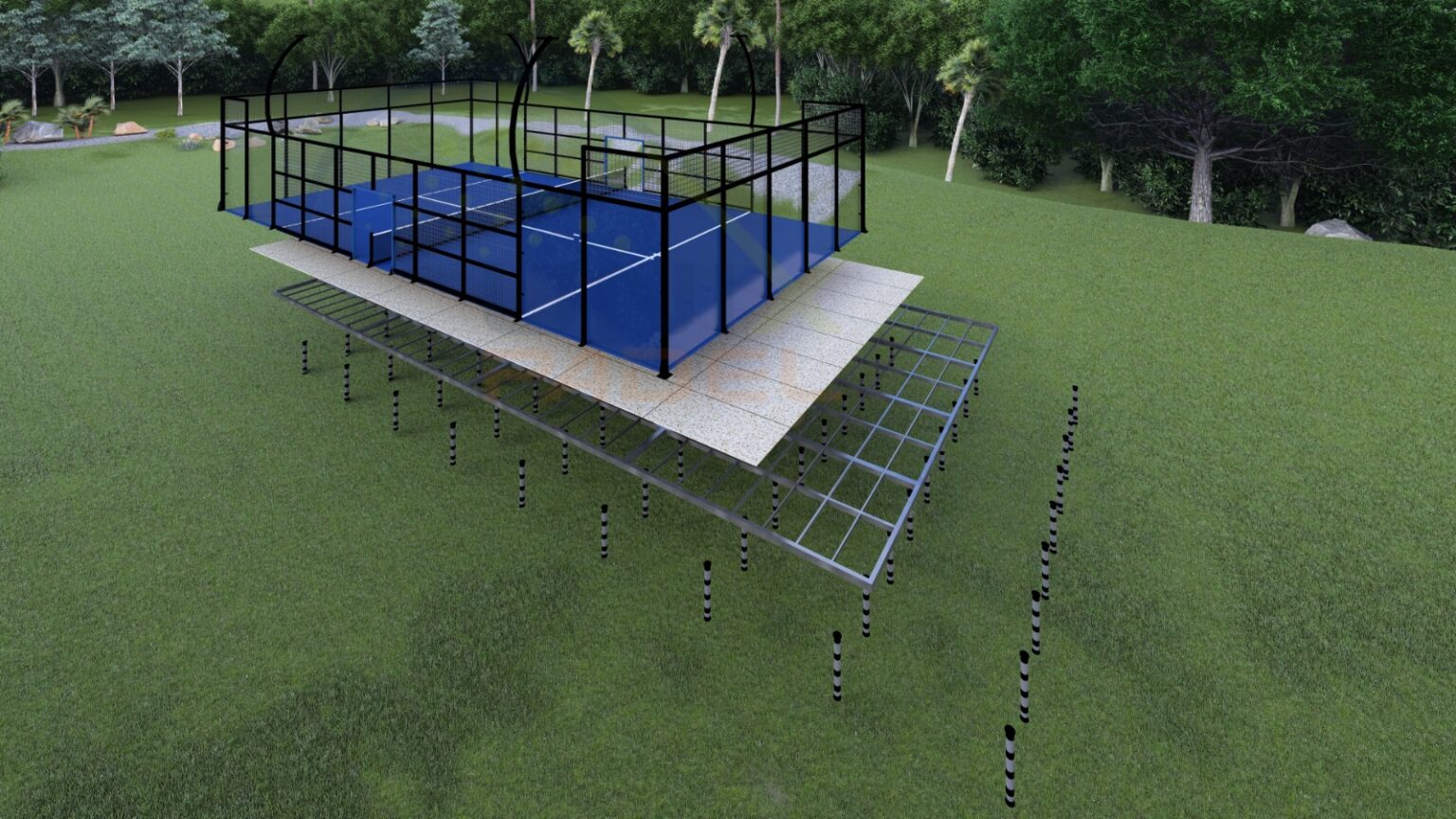 Unixpadel Flat Floor Blueprint