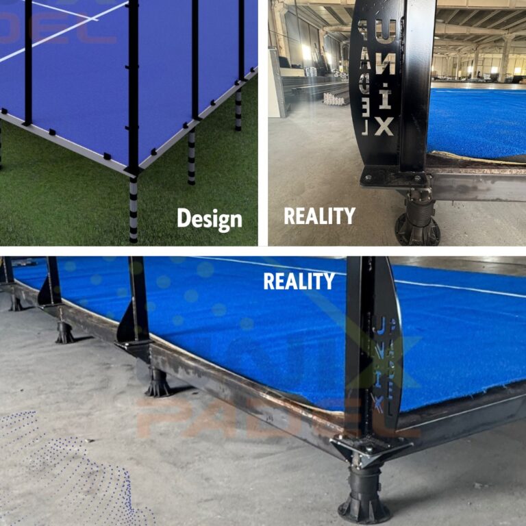 نظام تثبيت فولاذي لأساسات ملاعب البادل