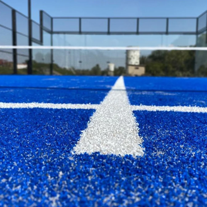 Concrete padel court flooring in outdoor facility