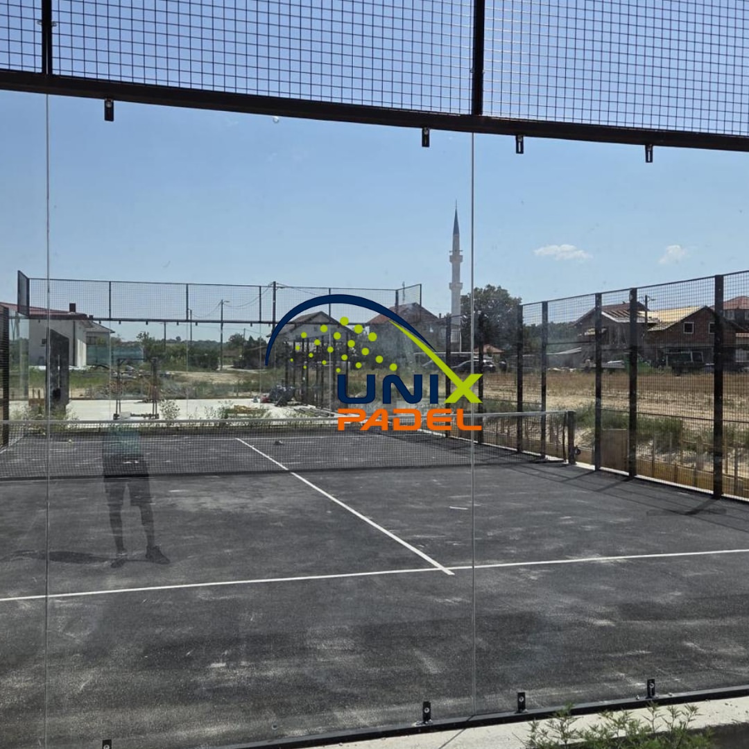 Unixpadel black turf court installation in Bosnia and Herzegovina